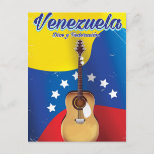 Venezuela Dios y Federación Reiseplakat Postkarte