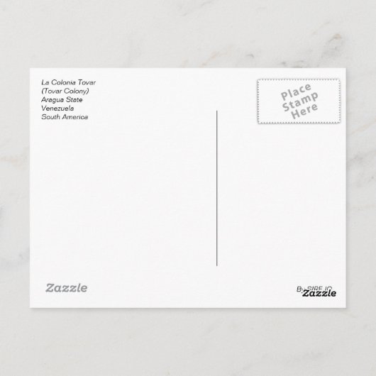 VENEZUELA, ein karibischer Schatz Postkarte (Rückseite)