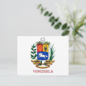 VENEZUELA - Emblem/Wappen/Fahne/Symbol Postkarte (Stehend Vorderseite)