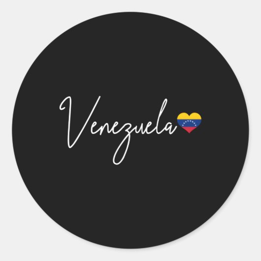 Venezuela - Er ist stolz auf die venezolanische Fl Runder Aufkleber (Vorderseite)