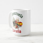 Venezuela + España – fusión de raíces y orgullo  Kaffeetasse (Vorderseite Links)