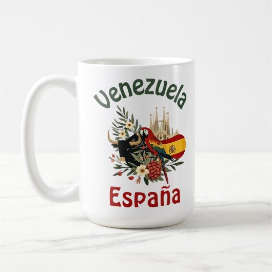 Venezuela + España – fusión de raíces y orgullo  Kaffeetasse (Links)