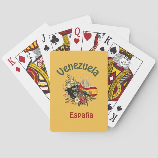 Venezuela + España – fusión de raíces y orgullo Spielkarten (Rückseite)