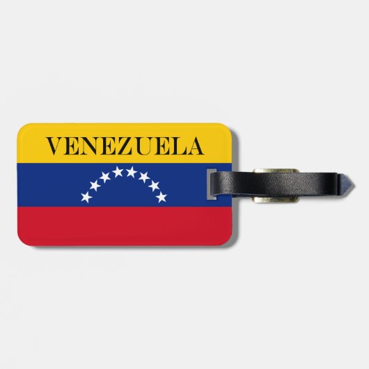 Venezuela fahndet patriotische Venezolaner Gepäckanhänger (Rückseite horizontal)