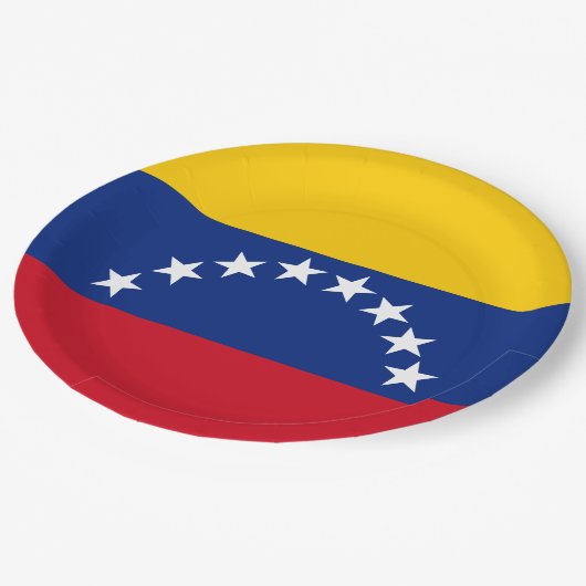 Venezuela fahndet patriotische Venezolaner Pappteller (Schrägansicht)