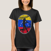 Venezuela Flag Baseball Hitter Venezuelan Flag T-Shirt (Vorderseite)