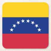 Venezuela flag custom paper drink coasters rechteckiger pappuntersetzer (Vorderseite)