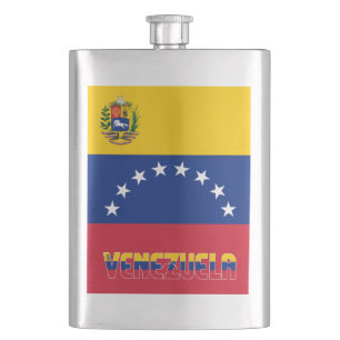 Venezuela Flag Elegant Patriotic Flachmann