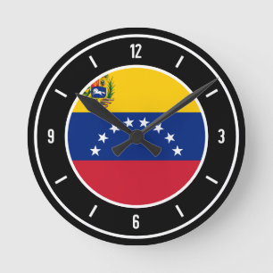 Venezuela Flag Elegant Runde Wanduhr