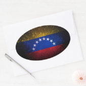 Venezuela Flag Feuerwerk Ovaler Aufkleber (Umschlag)