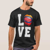 Venezuela Flag Fußball-Fan Liebe Venezuela T-Shirt (Vorderseite)