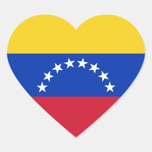 Venezuela Flag Heftsticker Herz-Aufkleber (Vorderseite)
