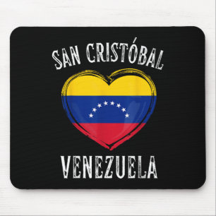 Venezuela Flag Herz San Cristobal Stadt Mousepad