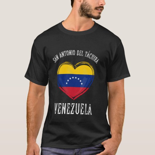 Venezuela Flag Herzstück San Antonio Del Tachira S T-Shirt (Vorderseite)