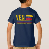 Venezuela Flag & ISO Code Alpha 3 Design T - Shirt (Rückseite)