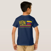 Venezuela Flag & ISO Code Alpha 3 Design T - Shirt (Schwarz voll)