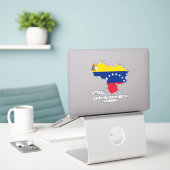 Venezuela Flag Map Aufkleber (Laptop auf Schreibtisch)