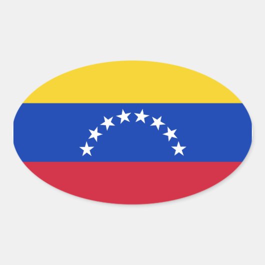 Venezuela Flag Oval Sticker (Vorderseite)
