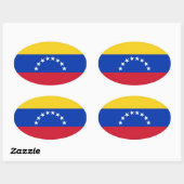 Venezuela Flag Oval Sticker (Blatt)