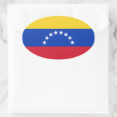 Venezuela Flag Oval Sticker (Tasche)