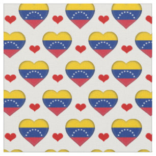 Venezuela Flag Red Heart Fashion Fabric/Venezuela Stoff