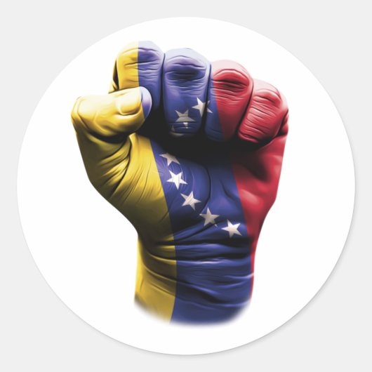 Venezuela Flag Runder Aufkleber (Vorderseite)