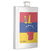 Venezuela Flag Sieg Sign Patriotic Flachmann (Rechts)