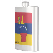Venezuela Flag Sieg Sign Patriotic Flachmann (Links)