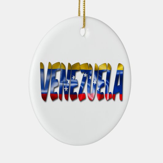 Venezuela Flag Texture Word Weihnachtsschmuck (Rechts)