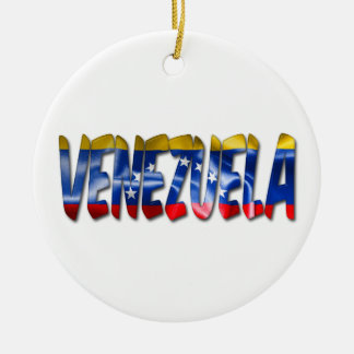 Venezuela Flag Texture Word Weihnachtsschmuck