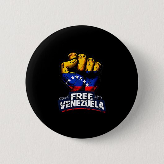 Venezuela Flag Venezuela Libre 2026  Button (Vorderseite)