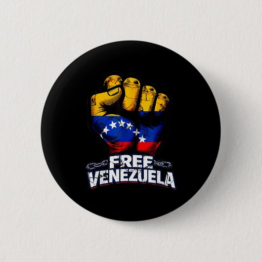 Venezuela Flag Venezuela Libre 2026  Button (Vorderseite)