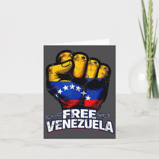 Venezuela Flag Venezuela Libre 2026  Karte (Vorderseite)