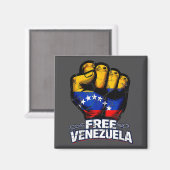 Venezuela Flag Venezuela Libre 2026  Magnet (Vorderseite/Rückseite)