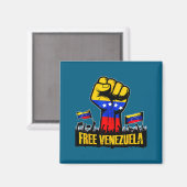 Venezuela Flag Venezuela Libre 2026  Magnet (Vorderseite/Rückseite)
