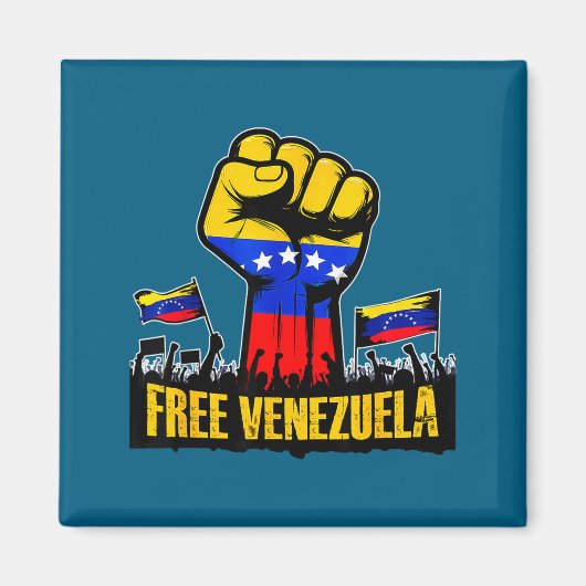 Venezuela Flag Venezuela Libre 2026  Magnet (Vorne)