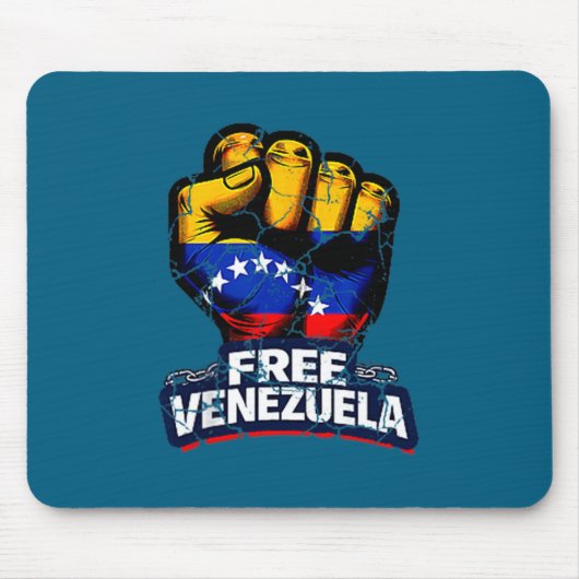 Venezuela Flag Venezuela Libre 2026 Mousepad (Vorne)
