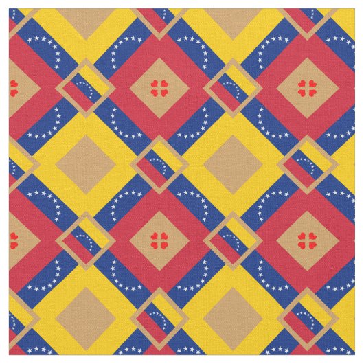 Venezuela Flag & Venezuela Trendy Fabry Mode Stoff (Nahaufnahme)