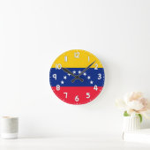 Venezuela Flag Wall Clock - Flag of Venezuela Runde Wanduhr (Zuhause)