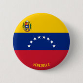 Venezuela Flagge Charming Patriotic Button (Vorderseite)