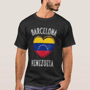 Venezuela-Flagge Herz Barcelona Stadt T-Shirt