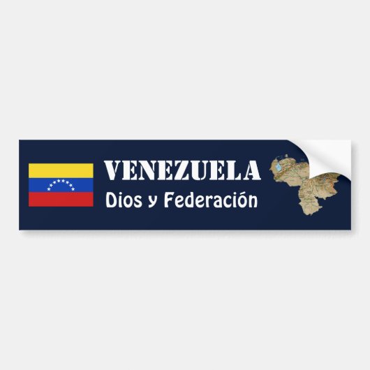 Venezuela-Flagge + Karten-Autoaufkleber Autoaufkleber (Vorne)