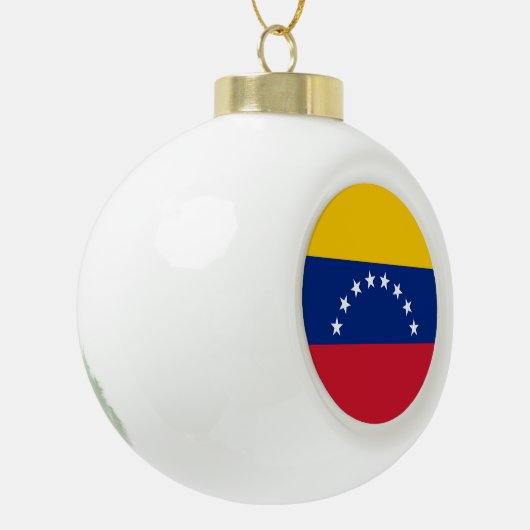 Venezuela-Flagge Keramik Kugel-Ornament (Links)