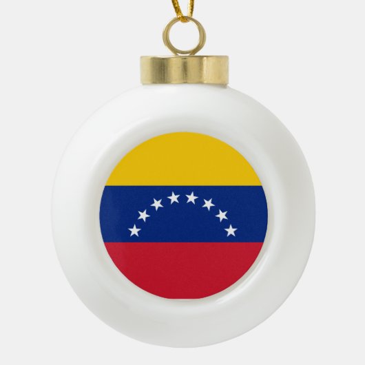 Venezuela-Flagge Keramik Kugel-Ornament (Vorderseite)