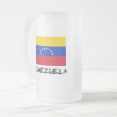 Venezuela-Flagge Mattglas Bierglas (Vorderseite Links)