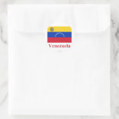 Venezuela Flagge mit Namen Runder Aufkleber (Tasche)