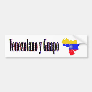 Venezuela Flagge mit Text Venezolano y guapo Autoaufkleber