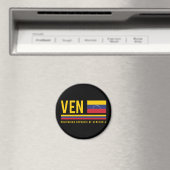 Venezuela-Flagge und ISO-Code Alpha 3-Design Magnet (In Situ (Geschirrspüler))