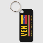 Venezuela-Flagge und ISO-Code Alpha 3-Design Schlüsselanhänger (Vorderseite)