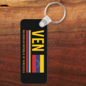 Venezuela-Flagge und ISO-Code Alpha 3-Design Schlüsselanhänger (Rückseite)